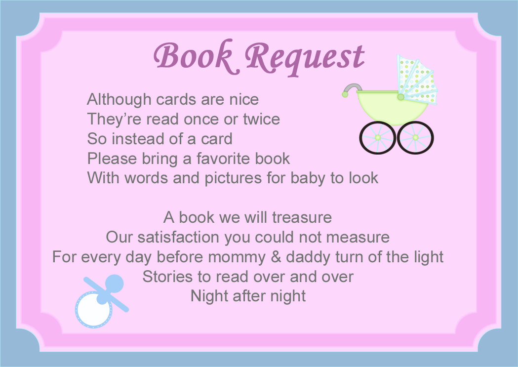 baby shower book request